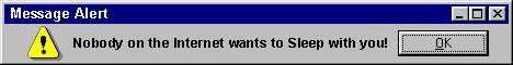 Message Alert: Nobody on the internet wants to sleep with you